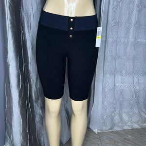 Felina women’s SzM Cotton High Waisted Faux Bottoms Exorcice, Bike  Black Short